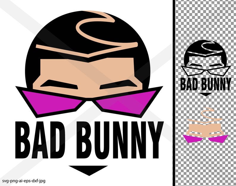 Download Bad Bunny vector INSTANT DOWNLOAD svg-png-eps-dxf-ai-jpg ...