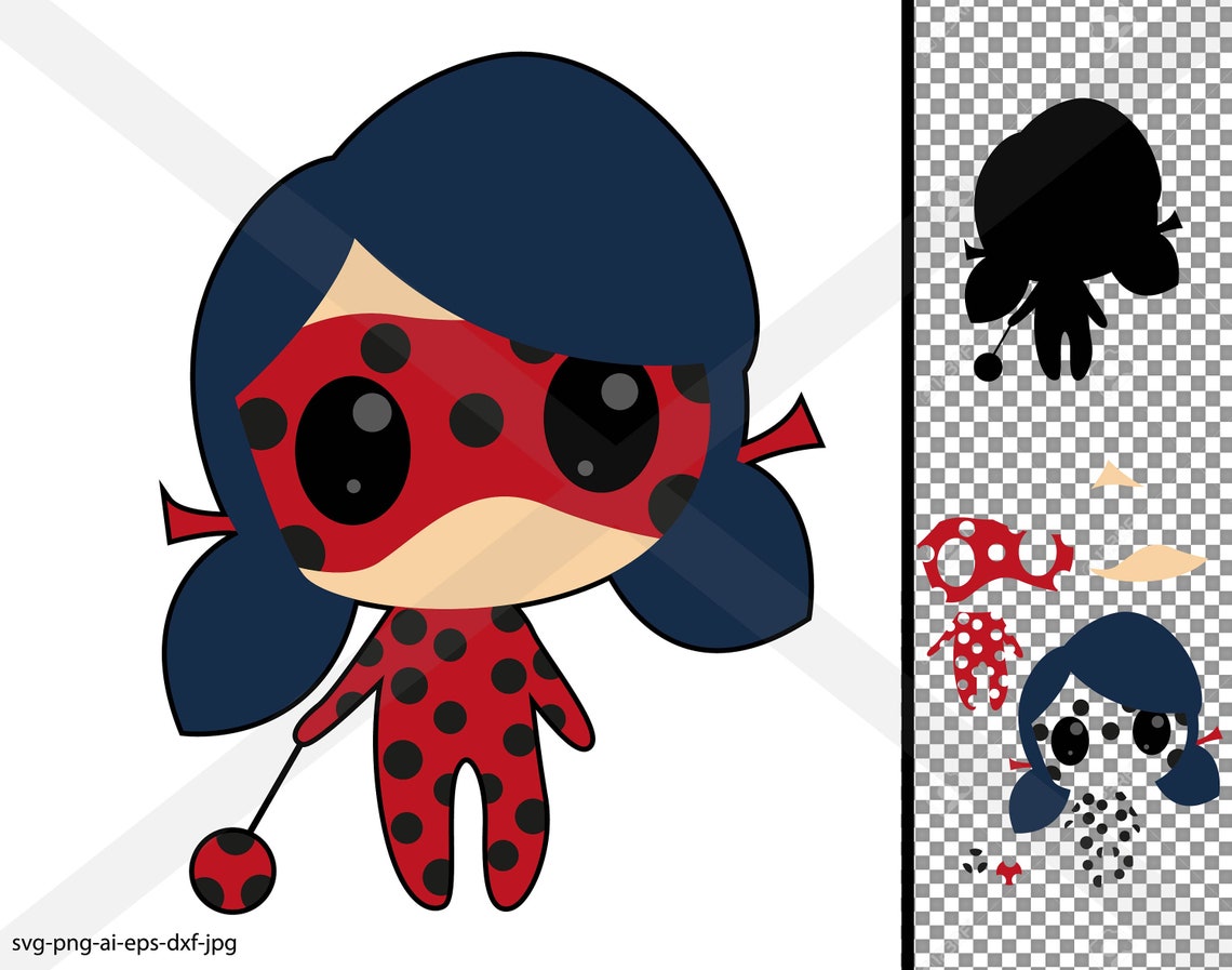 Miraculous ladybug INSTANT DOWNLOAD svg-png-eps-dxf-ai-jpg | Etsy