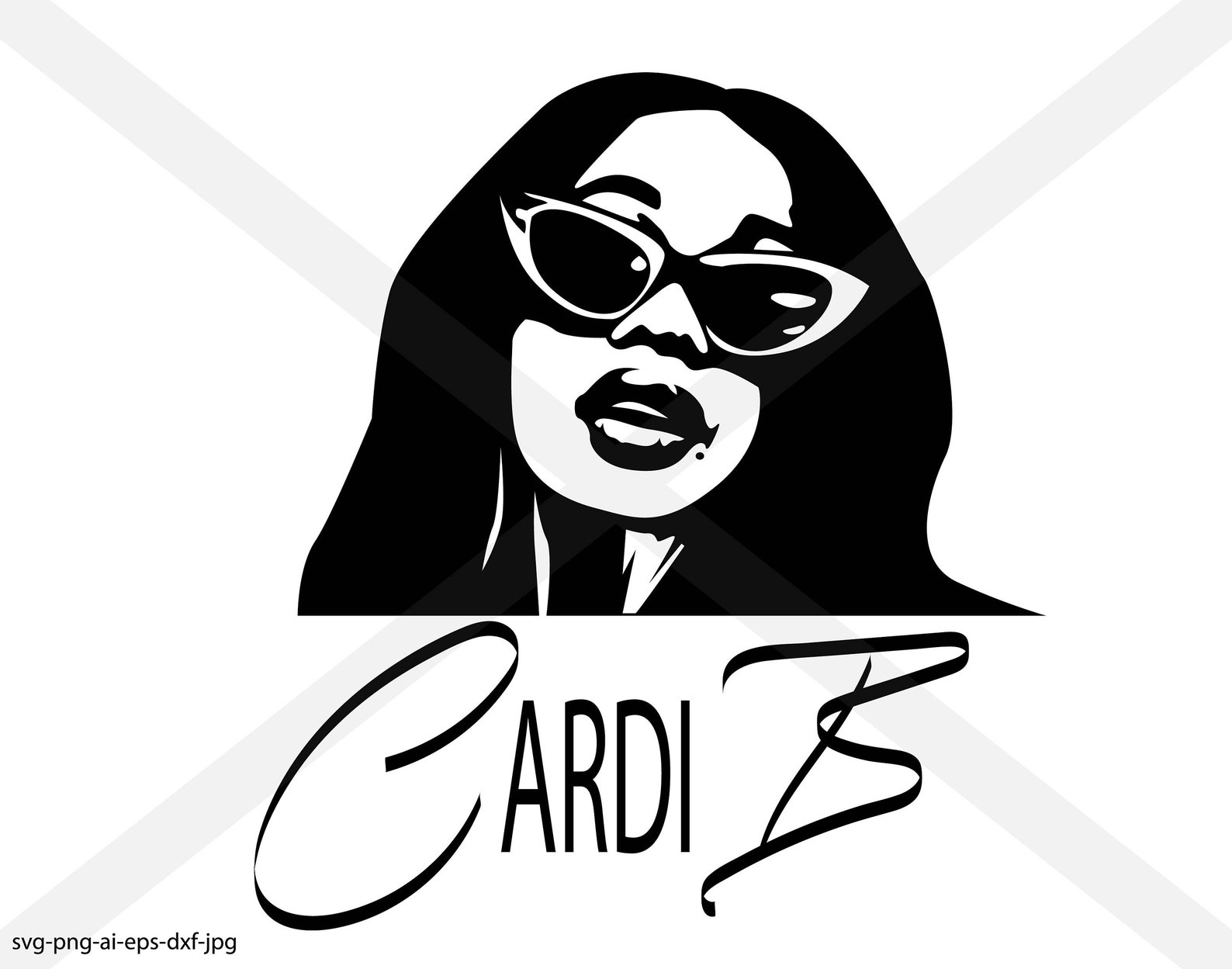 Cardi b silhouette .INSTANT DOWNLOAD svg-png-eps-dxf-ai-jpg | Etsy