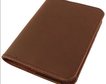 Leather Pocket Notebook Mini Composition Book Cover Travel Notepad Refillable