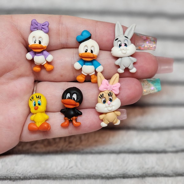 Tiny Clays doll,mini clays for bow,baby looney clays,animal clays,clays,biscuits clays,bow clays,bow center piece,bow embellishment, arsilla