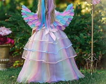 Robe tutu arc-en-ciel licorne prête à être expédiée, pégase, alicorne