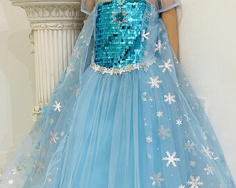 Ice Queen Princess Dress up Costume Set for Girls Inspired by