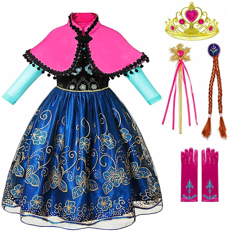 Disney Inspired Frozen Anna Coronation Princess Dress