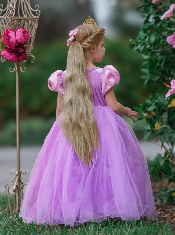 Disney Inspired Rapunzel Princess Dress Costume Set Birthday Party Dress for Girls With Crown Ball Gown Dress Up Rapunzel Etsy Canada