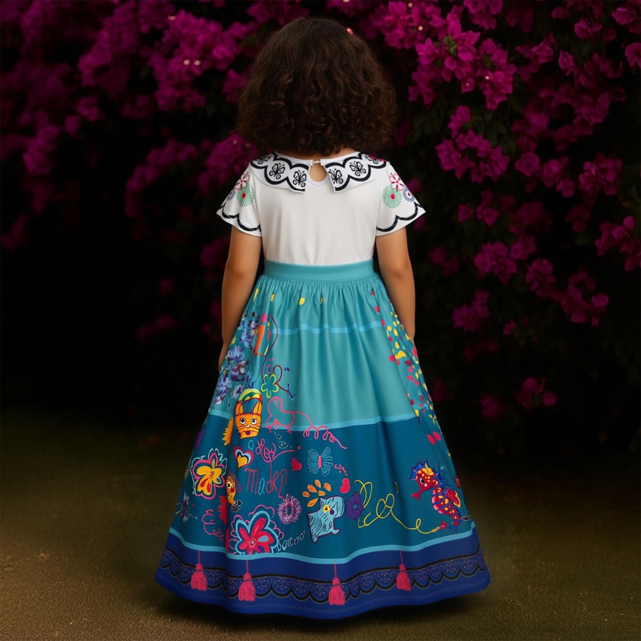encanto birthday dress New Girl Costume Dresses Encanto Mirabel Lace Up Princess Cosplay Party Holiday Birthday Fancy main image 0