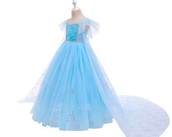 #32 Handmade Disney Frozen Queen Elsa Dress up/ costume 6mo-10Y Birthday gift?