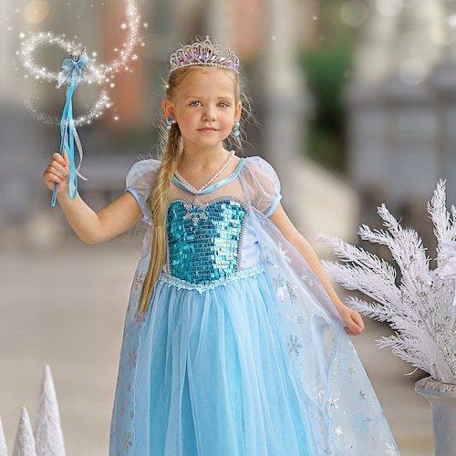blue elsa dress The Broad Appeal of the from Frozen look costume will have princesses feeling right out of their favorite fairy tale Shop Frozen Elsa Dress, Girl