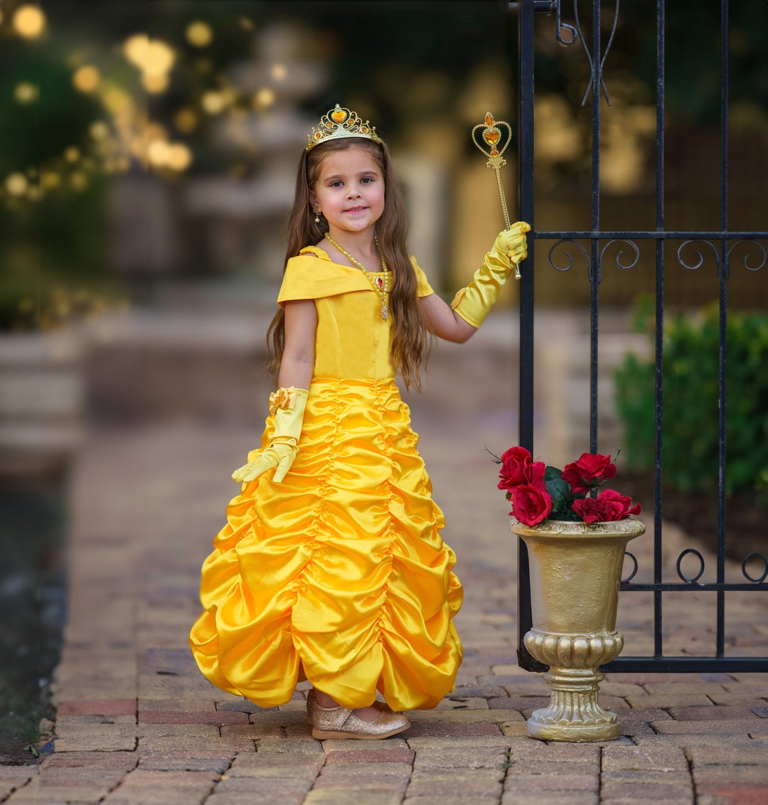 READY TO SHIP Disney Inspired Belle Princess Dress Costume Set ...