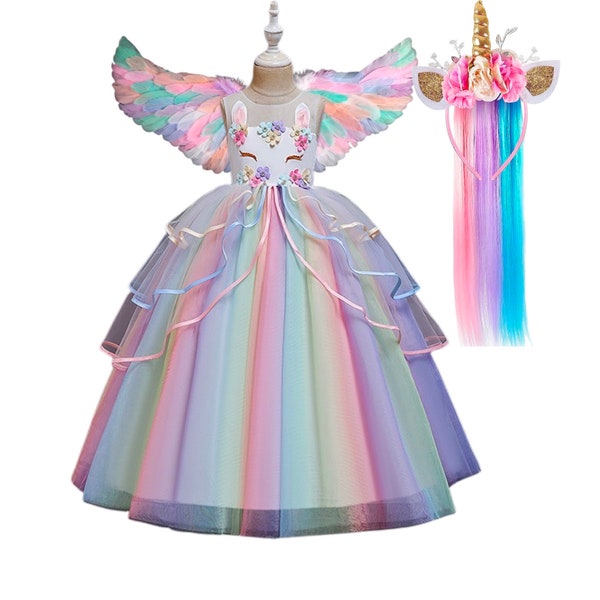 ALL OVER UNICORN PRINT WINTER TUNIC DRESS -LA-2012