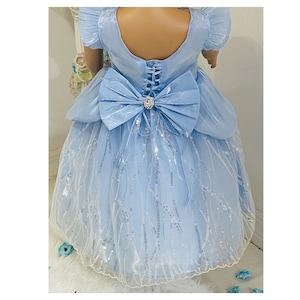 Cinderella Inspired Princess Dress Deluxe Costume Set, Birthday Party Grown For Girls