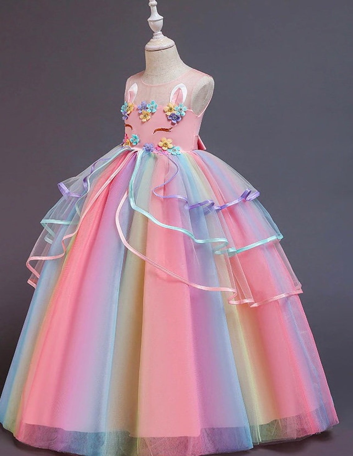 READY TO SHIP Unicorn Rainbow Dress Tutu Dress Unicorn Tulle Etsy