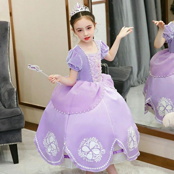 READY TO SHIP Disney Inspired Sofia Princess Dress Costume - Etsy UK