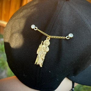 San Judas Chain Hat Pin (Rhinestone)