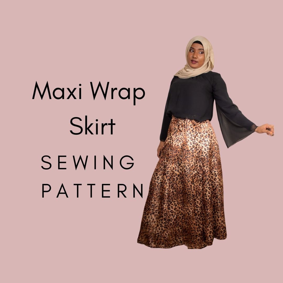 Maxi Wrap Skirt Sewing Pattern PDF Modest Wrap Skirt Long Skirt Etsy