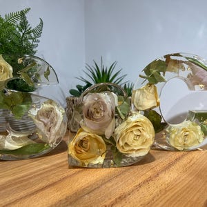 Preserved Flower Resin Letters, Wedding Keepsake Gift (Jumbo+H) image 9