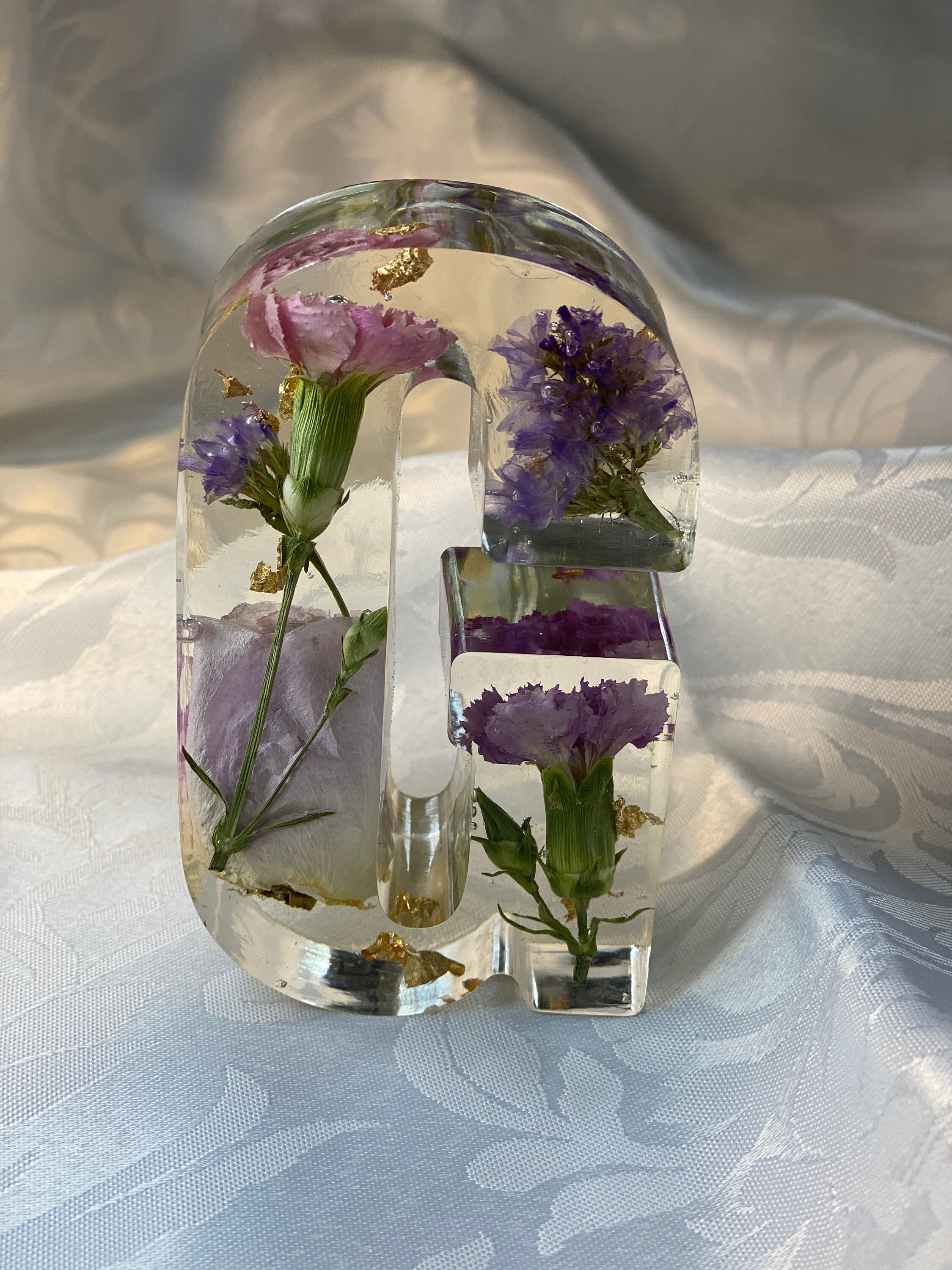 Large Initials With Preserved Flowers Wedding Flower Etsy