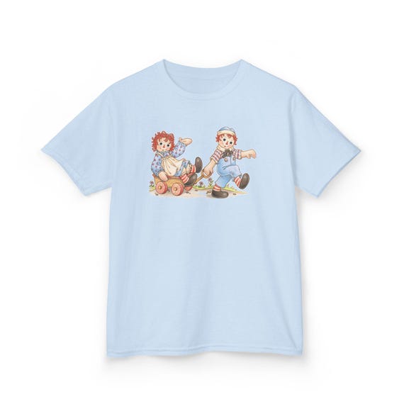T-shirt vintage per bambini Raggedy Ann Andy, maglietta grafica