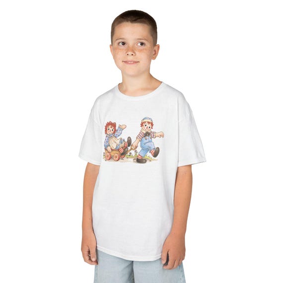 T-shirt vintage per bambini Raggedy Ann Andy, maglietta grafica
