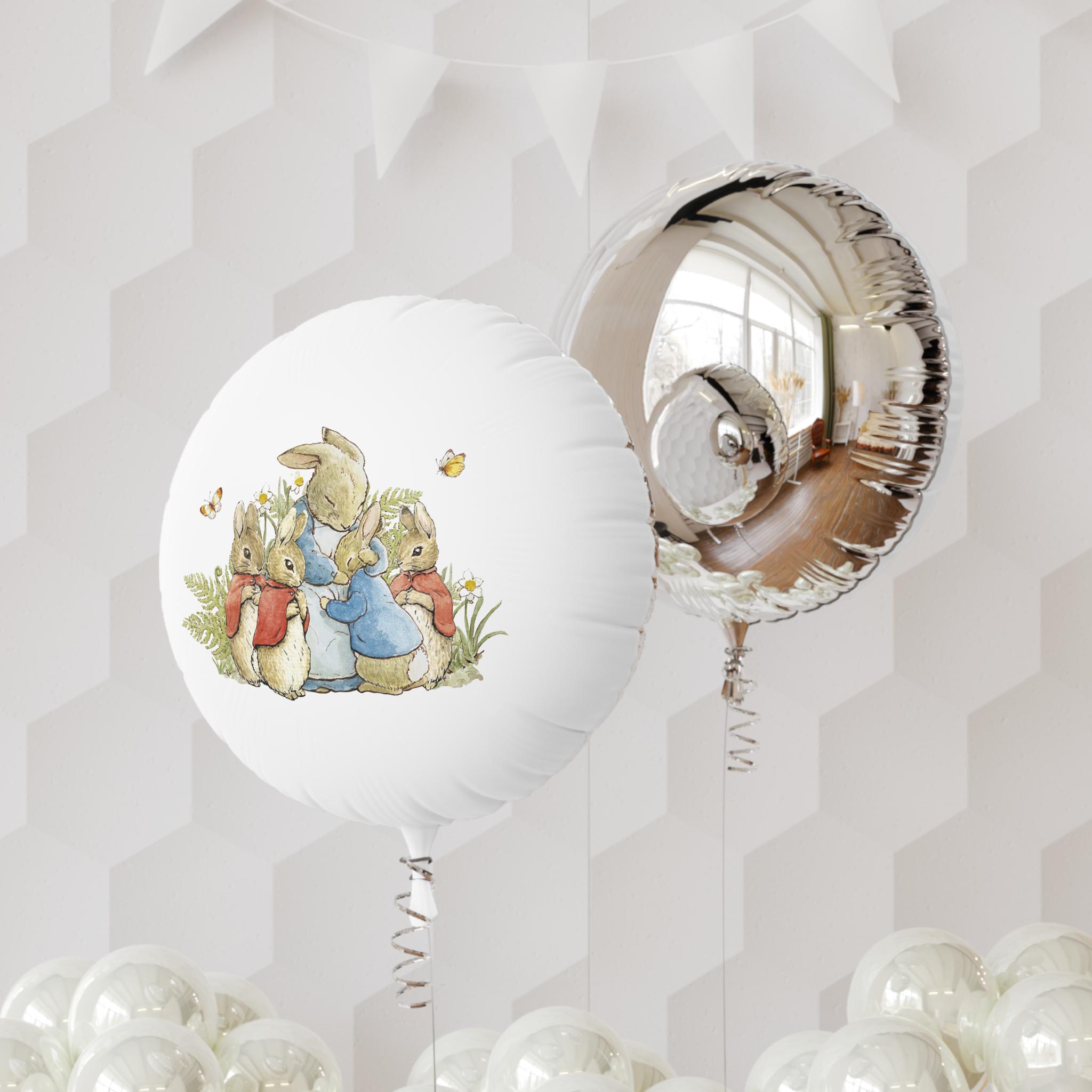 Peter Rabbit With Balloon Image Balloon, Peter Rabbit Mylar Helium Balloon, Retro Vintage Children's ...
