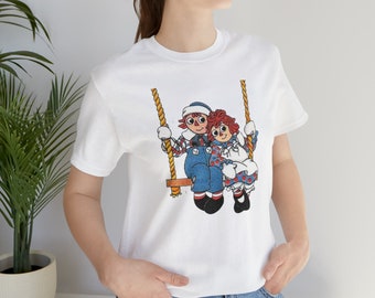 Raggedy Ann and Andy Doll Swing Unisex Jersey Short Sleeve Tee