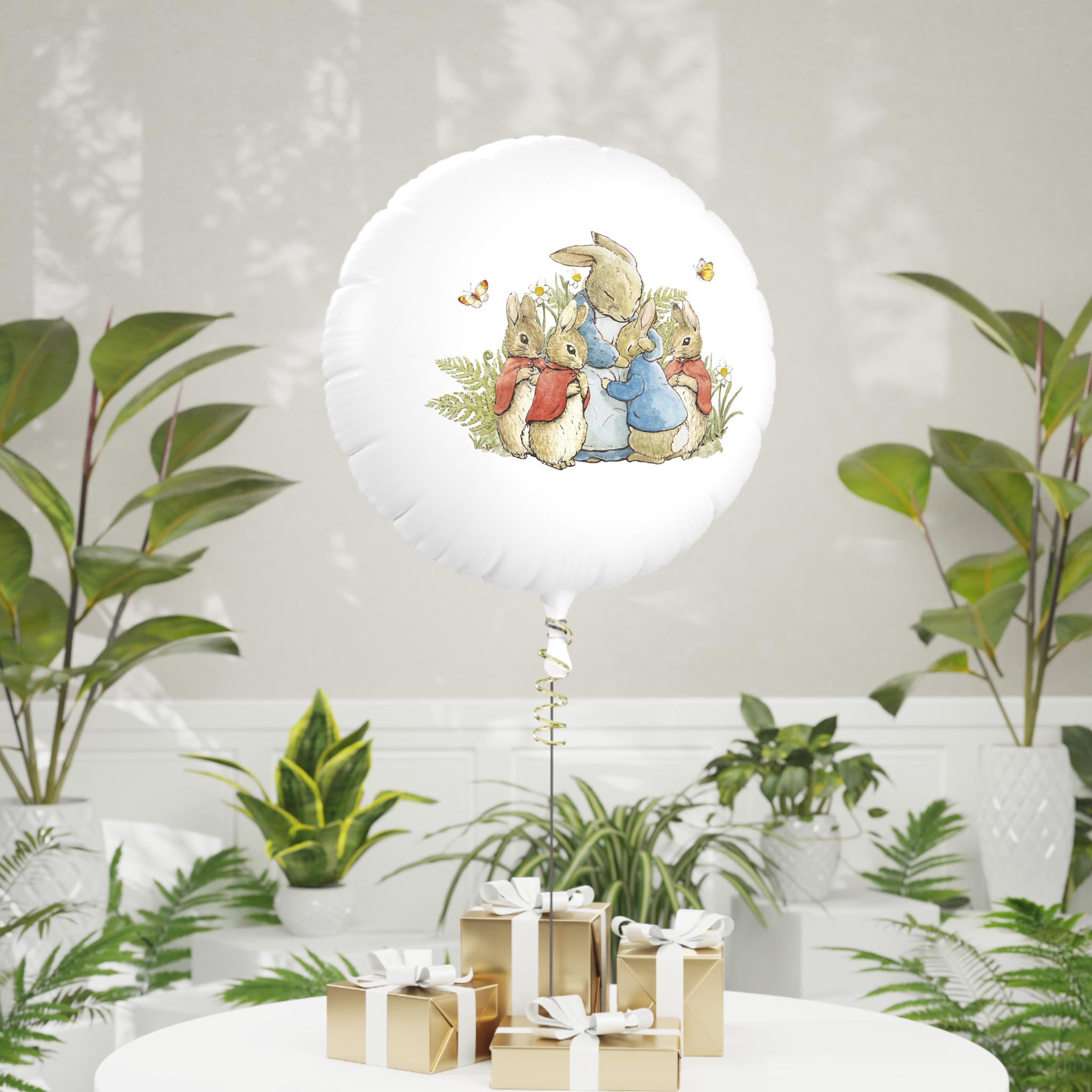 Peter Rabbit With Balloon Image Balloon, Peter Rabbit Mylar Helium Balloon, Retro Vintage Children's ...