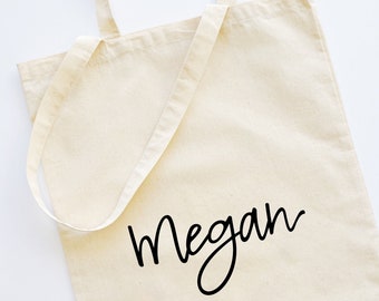 Personalized Tote Bag | Custom Name Tote | Bridesmaid Tote Bag | Bridal Party Tote | Bachelorette Party Tote Bag | Bride Name Canvas Tote