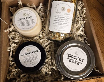 no.2 Postpartum Recovery Kit: Shea Butter, Diaper Cream, Herbal Tea, Shea Oat Soap