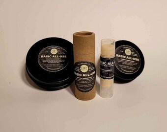 BASIC ALL USE- no essential oils - tallow / no tallow wax / pet / beard / hair / skin