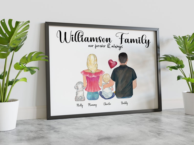 Gifts for her Family Print Toddler /& Pets Family Gift DIGITAL PRINT Personalised Family Print with Baby Customisable Family Print