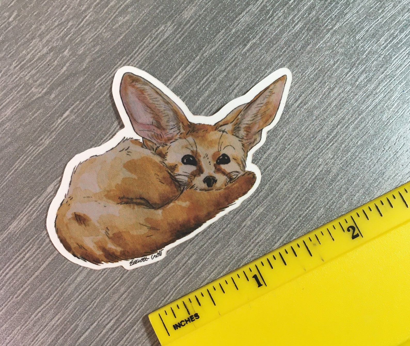 Fennec Fox Vinyl Sticker Etsy