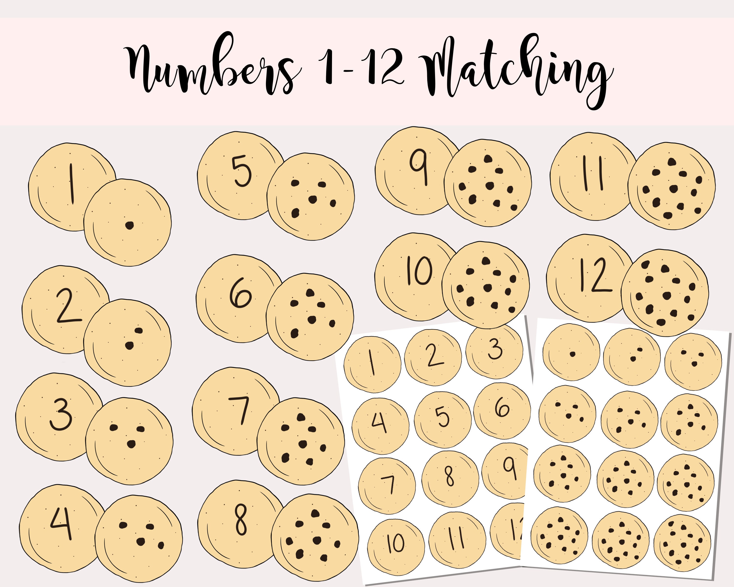 Printable Preschool Matching Alphabet and Counting Games, Educational ...