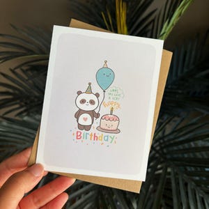 Happy Birthday card - panda birthday card