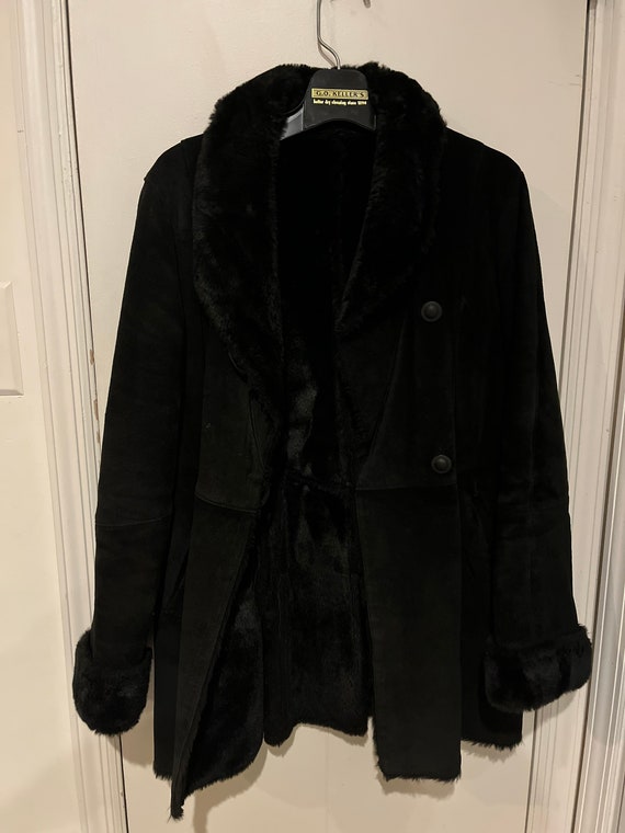 Black Suede Coat By Wilsons