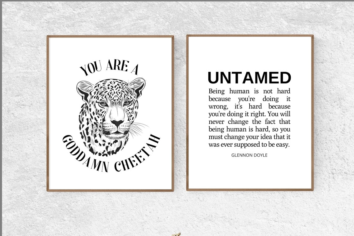 Untamed Glennon Doyle quote Wall Art Printable Youre a Etsy