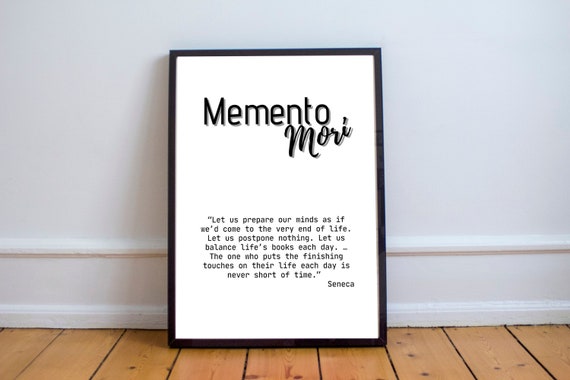 Memento Mori Et Seneca Citation Message Stoicisme Dans Un Etsy France