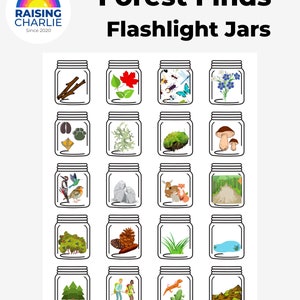 Forest Finds Flashlight Jars Printable