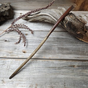 Wand - Bush Root 13 3/4&quot;, Handmade Wooden Magic Wand, One-of-a Kind Original Design