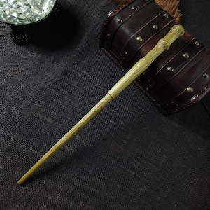Handgefertigter Zauberstab aus Holz, Pappelholz 33 cm, einzigartiges Originaldesign