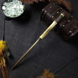 Wood Wand - Poplar 14&quot;, Handmade Wooden Magic Wand, One-of-a Kind Original Design
