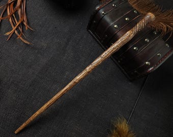 Wood Wand - Oak 15", Handmade Wooden Magic Wand, One-of-a Kind Original Design