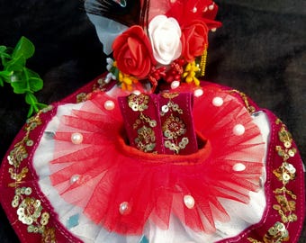 Beautiful Design 2 Set of Dress with mukut for Laddu gopal /Krishna / bal gopal