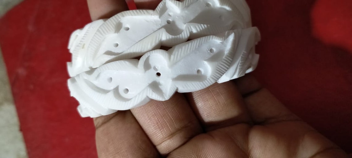 Bengali Conch Shell Bangle Handmade Latest Butterfly Design Etsy