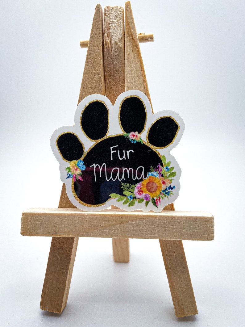 planners scrapbookingweather proof stickerpets water bottle Fur Mama paw print Vinyl stickerpet owner gift decal stickers for laptop