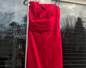 Strapless Red Mini Dress Prom Dress Short Prom Dress Red Strapless Dress Valentine's Day Dress Prom Dress