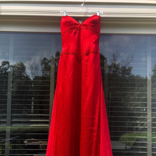Red Prom Dress - Etsy