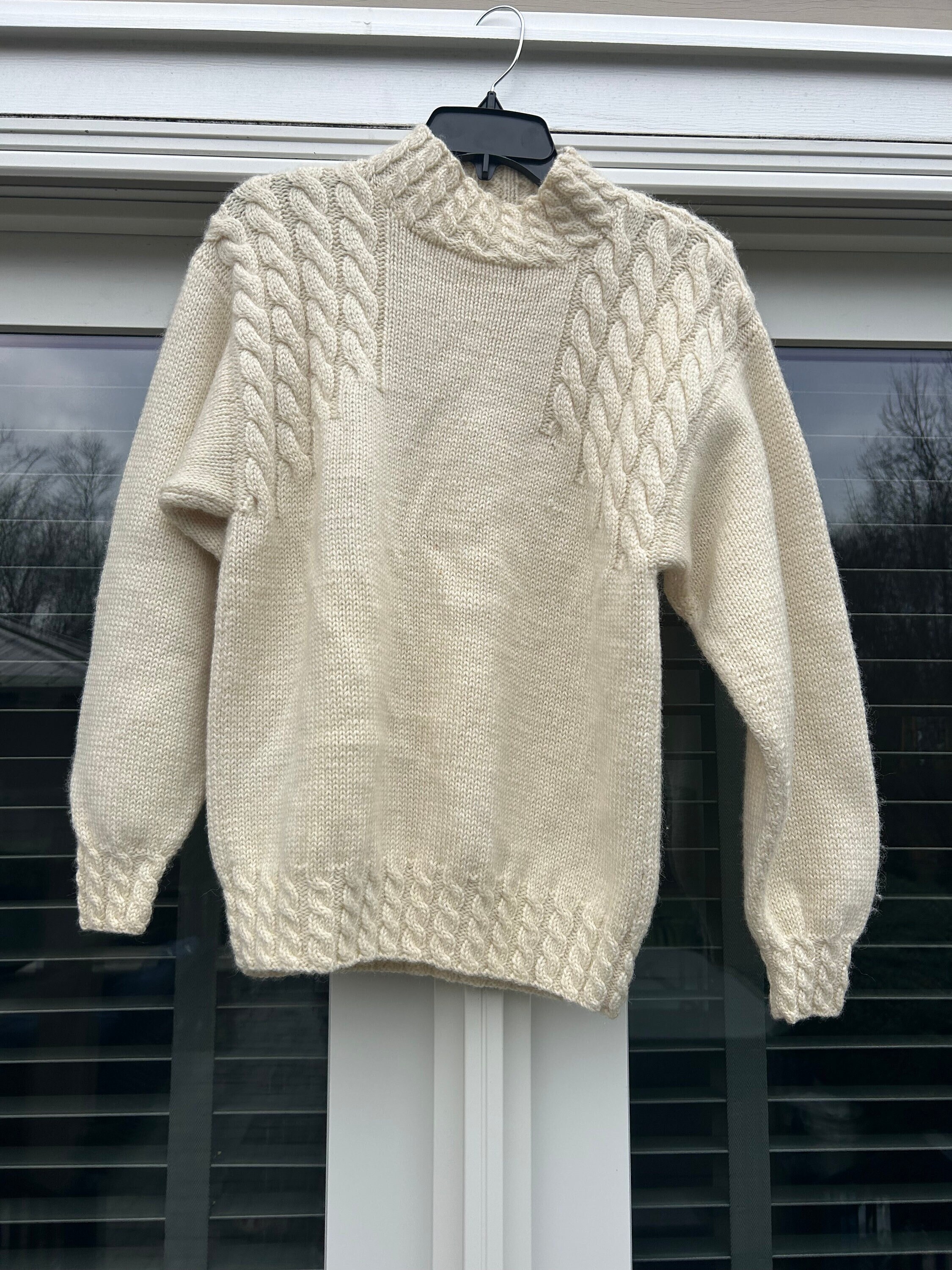 Cream knit sweater mens new arrivals