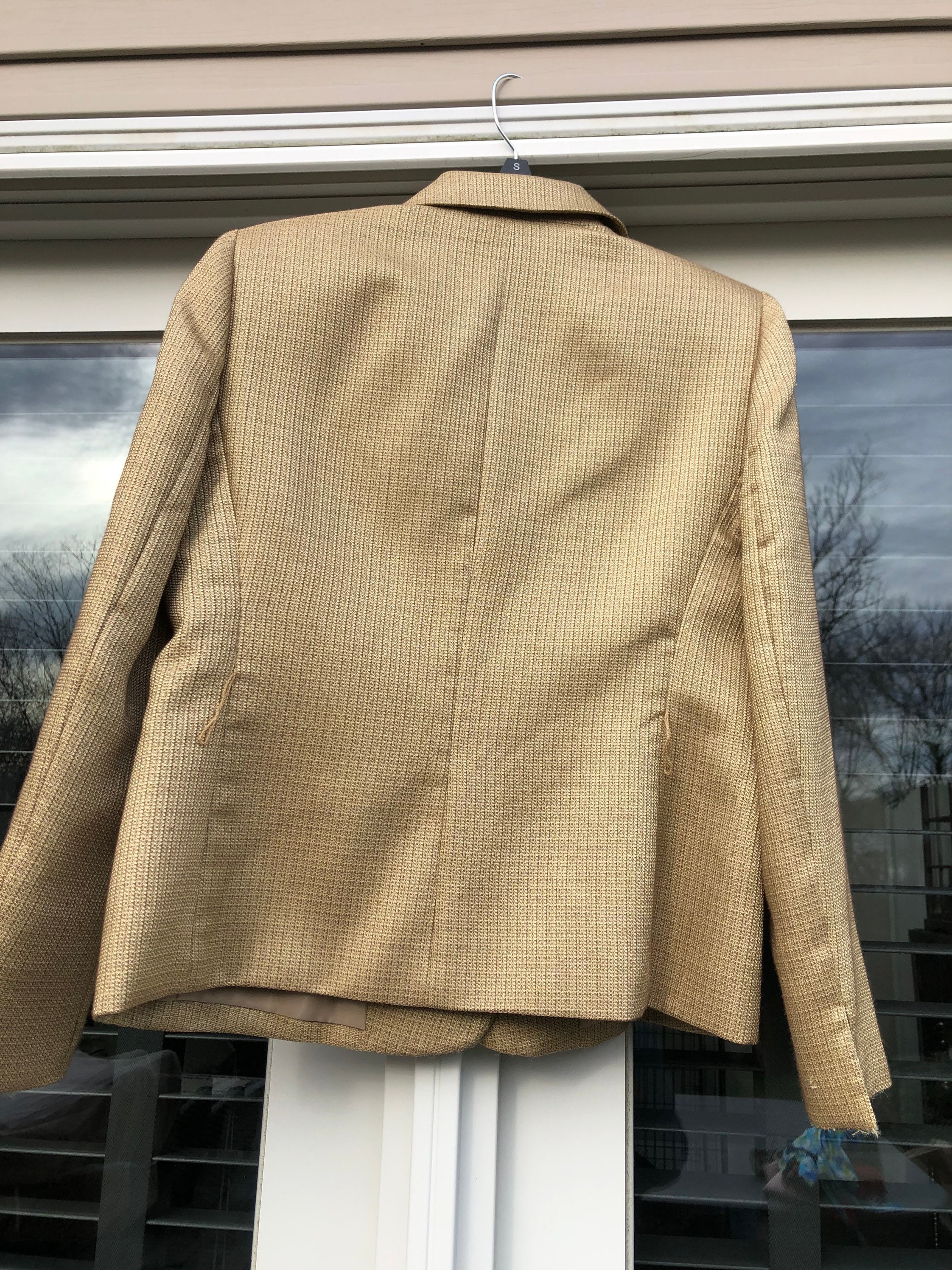 Vintage 80s Blazer Blazer 80s Tweed Blazer Gold Vintage 80s Blazer Gold