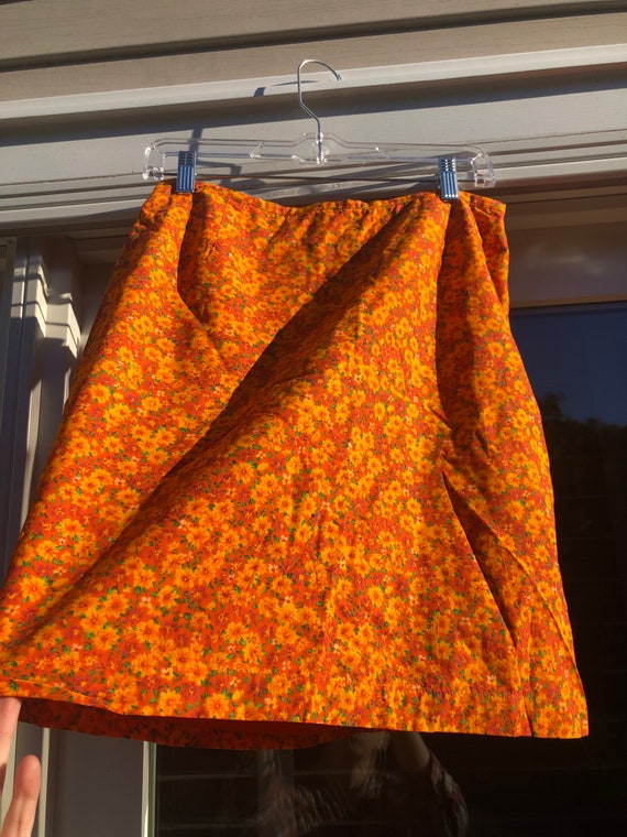 vintage orange mini skirt - Gem