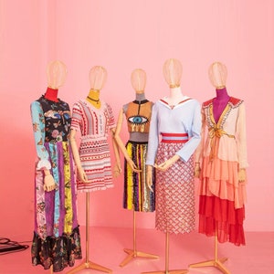 DE-LIANG Fashion Linen Fabric Female Mannequin, Male Bust Dummy Maniqu –  De-Liang Dress Forms